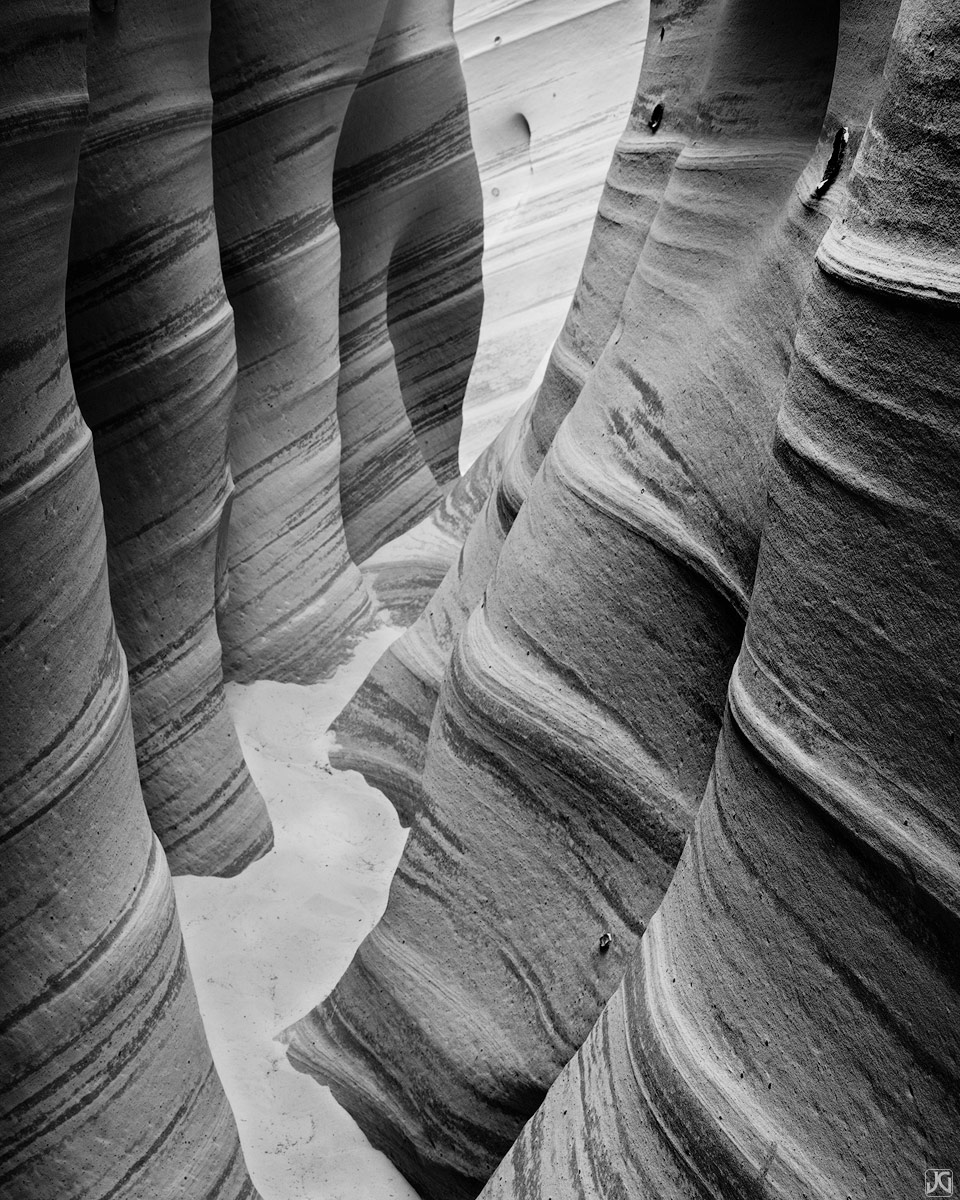This sandstone slot canyon in the Grand Staircase/Escalante National Monument has unique striped walls that are very photogenic...