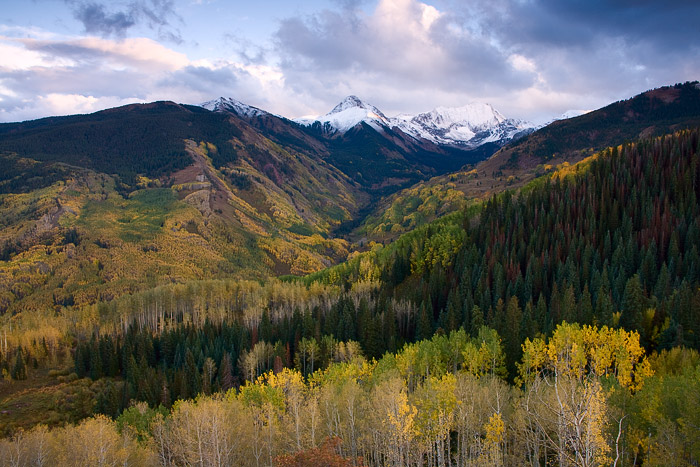 Autumn colors in the Capitol Creek Valley beneath Mount Daly and Capitol Peak.