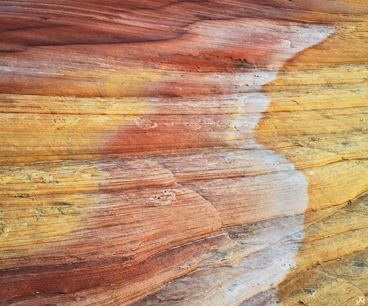 Sandstone formations on Yellow Rock in southern Utah create a bird like feature.