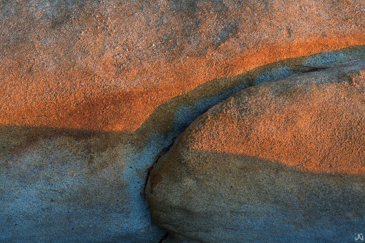 Sunset provides sweet, soft light on the shore of La Jolla...bringing out some neat shapes and shadows on this little part of...