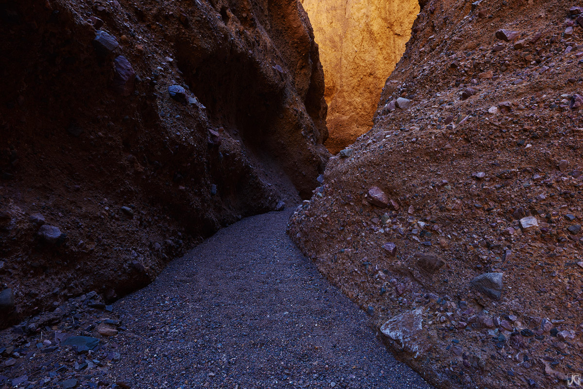 Bounce light provides a glow to this canyon.